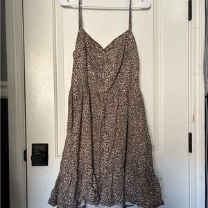 American Eagle Corset Leopard Mini Dress